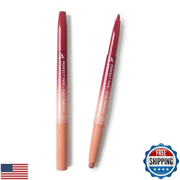 Absolute New York ALD08 Perfect Pair Lip Duo, Fuller and Poutier Lips, Deeper - Picture 1 of 5